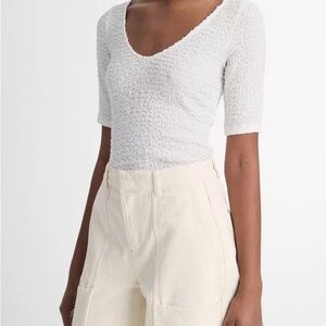 Vince White Textured top